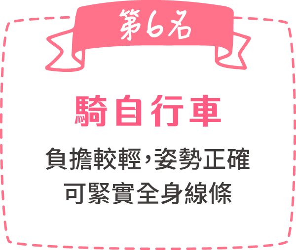 第6名 騎自行車